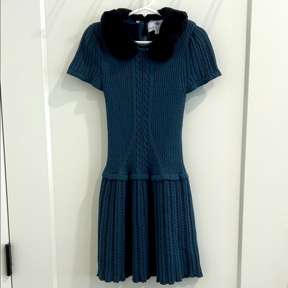 NWOT Alexandra Navy Wool Knit Dress by FLORENCE FANCY |Size 8